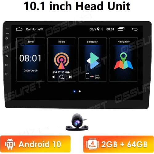 10.1inch touch screen Car Stereo for Android10 bluetooth WIFI GPS Quad Core Radio Car Multimedia Player 2G RAM 64G ROM