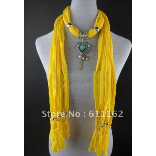 DHL Free 2013 New hot jewelry fashion scarf necklace long alloy pendant womens scarf PL013