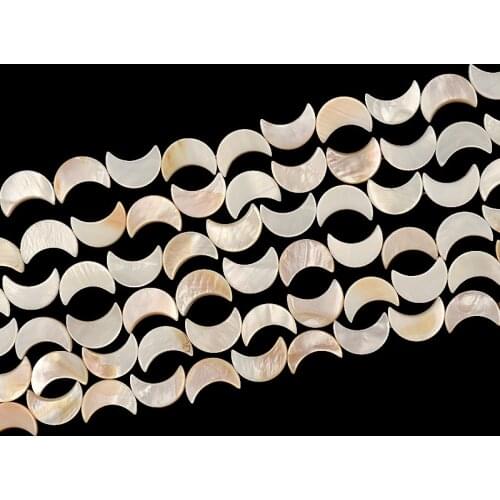 8x12mm White Natural Mother Of Pearl Shell Moon Shell Beads For DIY Bracelet Necklace Charm Jewelry Accessories