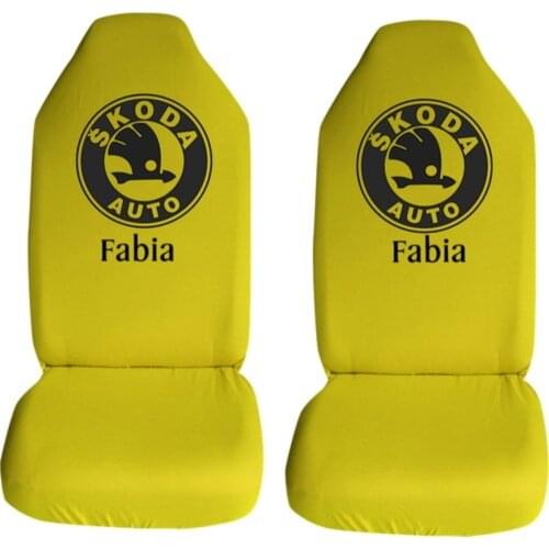 For Skoda Octavia fabia superb felicia rapid Auto Seat Cover Front Seats Yellow red Combed seat covers