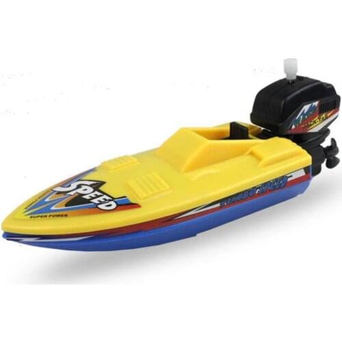 Kids Toy Speed Boat Ship Wind Up Clockwork Toys Floating Water Kids Toys Classic Summer Shower Bath Toys for Children Boys Gifts