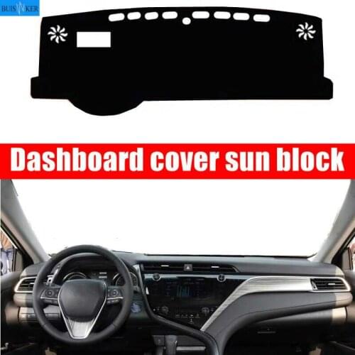 For Toyota Camry 8th XV70 2018 2019 Car Dashboard Cover Mat Pad Sun Shade Instrument Protective Dashmat Dash Carpet Accessories