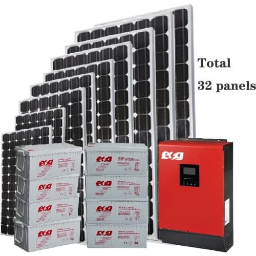 ESG Commercial Home Industrial use MPPT high frequency Deep Cycle battery 10kw Off grid solar power system