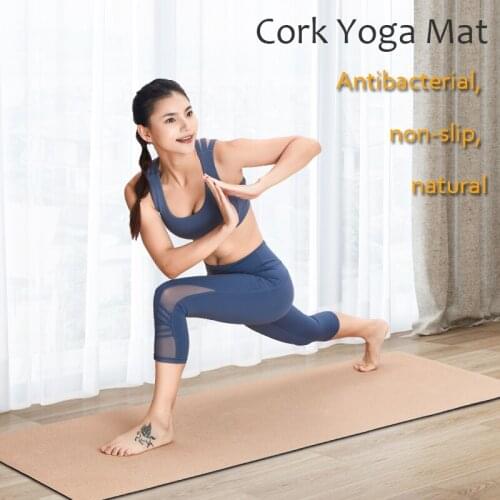 5mm Extra Thick Yoga Mat for Women Men, Eco Friendly Non-Slip with Cork+ Rubber Material , Workout Mat for Yoga, Pilates