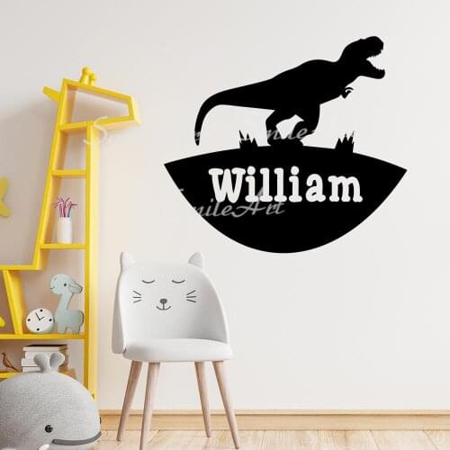 Beauty Custom Name Dinosaur Decorative Sticker Waterproof Home Decor Decor Living Room Bedroom Removable Wall Art Decal
