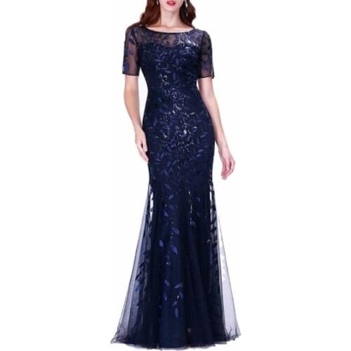 La MaxPa High Street Dress Slim Women Short Sleeve Fashion Sequin New Arrival 2019 Party Dress Design For Women Elegant Clothing