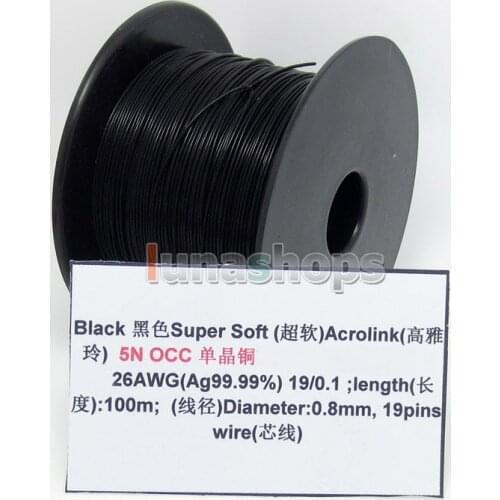 LN004495 100m 26AWG Ag99.9% Acrolink Pure OCC Signal Wire Cable 19/0.1mm2 Dia:0.8mm For DIY