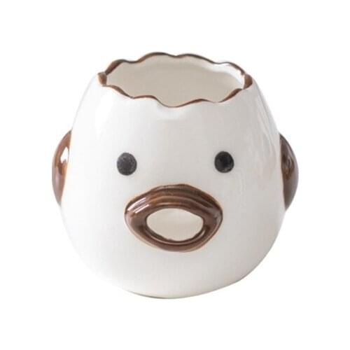 M5TF Cute Cartoon Chick Ceramic Egg Divider Yolk Protein Mini Seperator Liquid Filter Automatic Separation Splitter Opeaner Tool