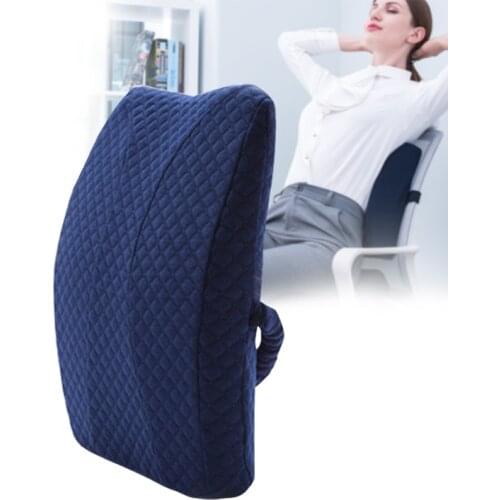 Back Support Memory Foam Comfort Relieve Lower Back Pain Home Office Orthopedic Desk Chair Seat Cushion Pillow
