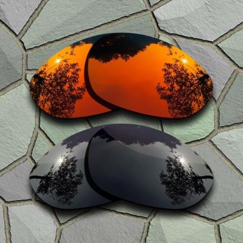 Grey Black&Red Orange Sunglasses Polarized Replacement Lenses for Oakley X Metal XX