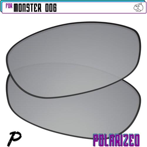 EZReplace Polarized Replacement Lenses for - Oakley Monster Dog Sunglasses - Silver P