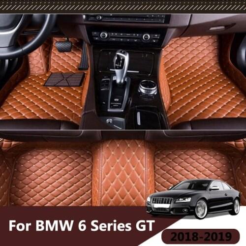 Custom Car Floor Mats For BMW 6 Series GT 2020 2019 2018 Auto Interiors Accessories Pad Heel Foot Mat Pedal Rugs Carpets Cover
