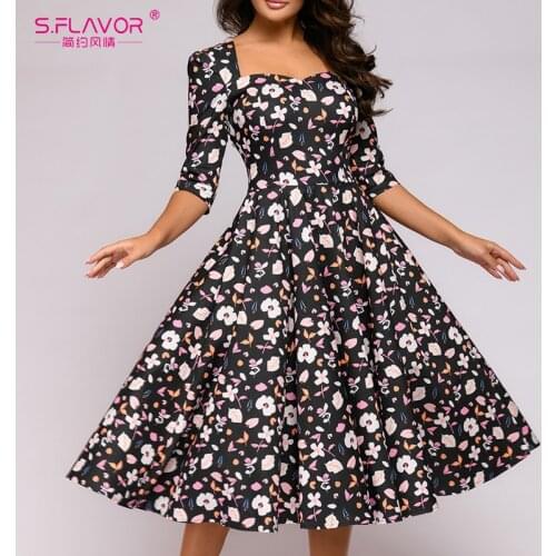S.FLAVOR Dot Print A-Line Midi Dress Spring Square Neck Backless Holiday Beach Casual Dresses Elegant Slim A-line Vestidos De