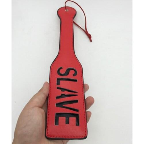 Sex Toys Paddle Flogger Whip Pu Leather Bat Head Spanking Paddle Slave Black Red Color for Adult Games