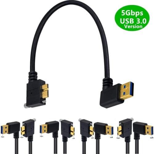 USB 3.0 A Male to Micro B Cord with Dual Locking Screw Charging & Data Cable for External Hard Driver ，Nikon D800 D800E D810