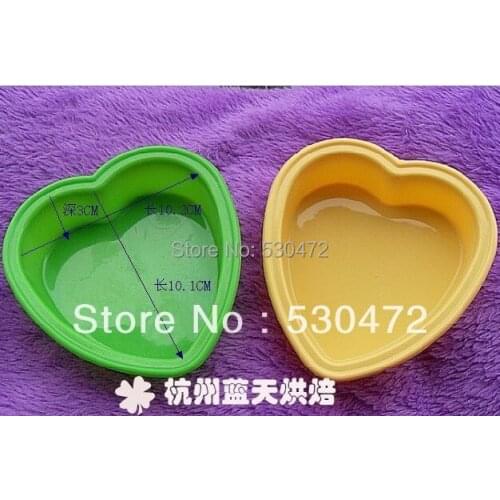 Silica gel cake mould Soap mold / baking mold, love heart 10.1*10.2.*3cm kitchen tools