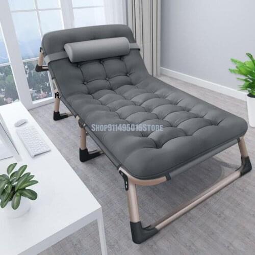 Folding Single Bed For Nap And Lunch Break Recliner, Office Portable Escort Bed, Marching Simple Bed