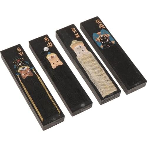 Pack Of 4 Pieces Ink Stick With Beijing Opera Mask Pattern For Calligraphy