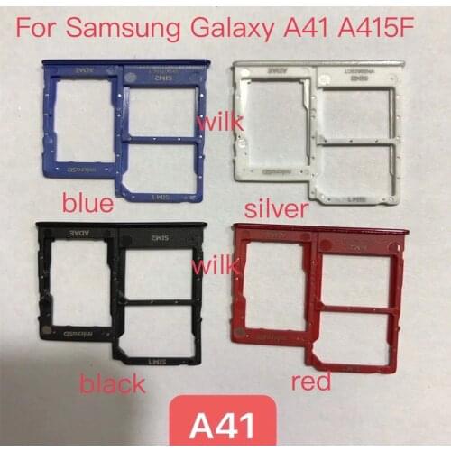 For Samsung Galaxy A41 A415F Sim Card Reader Holder Dual Sim Card Tray Holder Slot Adapter