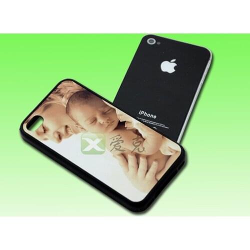 Wtsfwf DIY 2D Sublimation rubber TPU+PC Blank Case for iphone 4 4s with Aluminum Inserts and glue 10pcs/lot