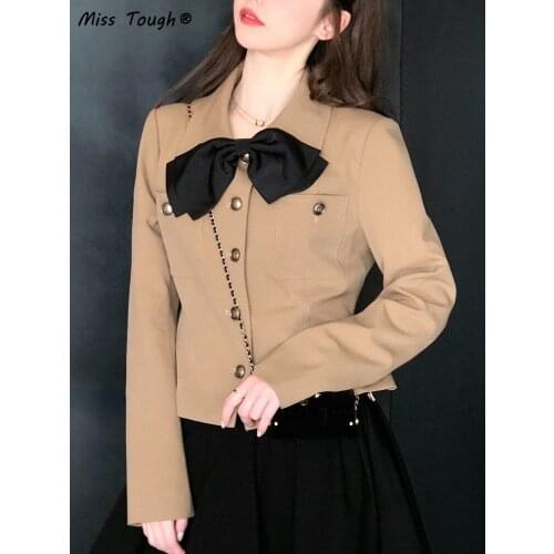 Autumn Winter Vintage Jacket Women Warm Short Y2K Casual Bomber Jacket Coat Female Button High Street Korean Wool Coat 2021 New