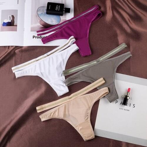 Women Seamless Thin Belt Hollow G-string Sexy Low Waist Thongs Female Solid Color Sports Panties Lady Bikini Intimates Lingerie