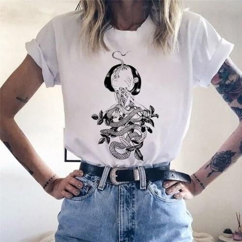 T-shirts Women Terror Summer Tshirts Mujer Camisetas Fashion Clothes Graphic T Tshirt Top Lady Print Female Tee T-Shirt