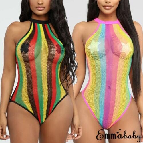 2019 New summer Women Patchwokr One Piece Swimsuit Sexy Halter Swimwear Female Bathing Suit Monokini Swimming Costume Bathers