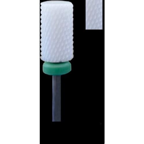 1pcs White Ceramic Nail Drill Bit - Large Barrel Bit C
