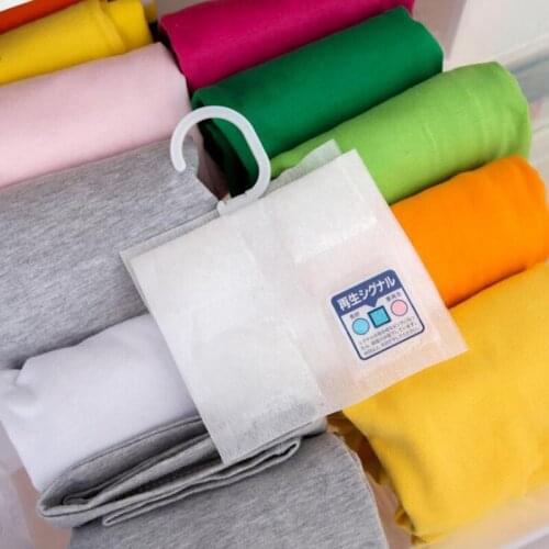 10 Grids/piece Hanging Moistureproof Adsorbent Bags Wardrobe Anti-mold Desiccant