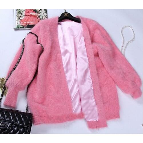 100% Nature Mink Fur Coat with lining Fashion Knitted Mink Fur Cashmere Overcoat Women Mink Fur Jacket TBFP703