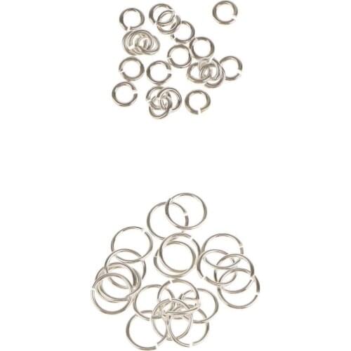 40Pcs BRIGHT STERLING SILVER ROUND OPEN JUMP RING 3mm 6mm DIY Jewelry Charms