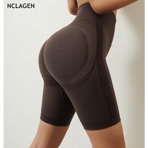 YOGA Seamless Sports Short Women Peach Hip Bottoms High Waist Gym Leggings Sweat Sexy Quick Dry Running Fitness Biker Bermuda