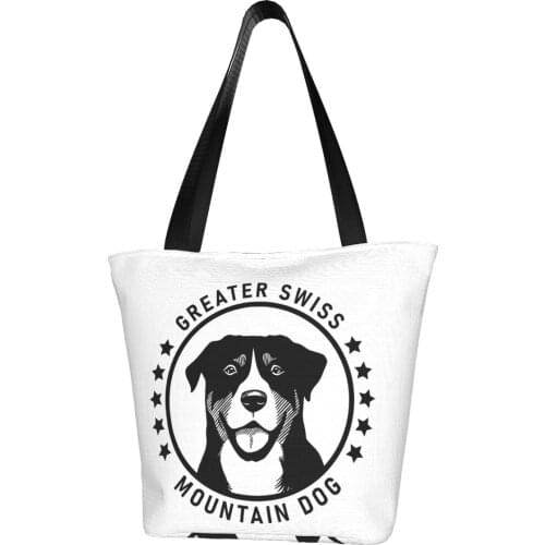 Greater Swiss Mountain Dog Fan Gift Shopping Bag Aesthetic Cloth Outdoor Handbag Female Fashion Bags