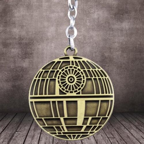 Steampunk Movie Starr-Warss Death-Stars Keychain Pendant Chaveiro Plain Metal Key Chain Ring Fashion Charm Jewelry