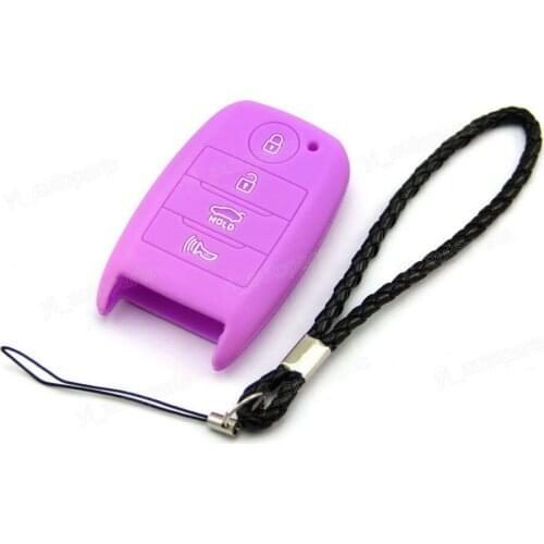 Purple Silicone Case Cover Fit For Kia 4 Buttons Smart Remote Key SY5XMFNA04 SMK4FPU SY5XMFNA04