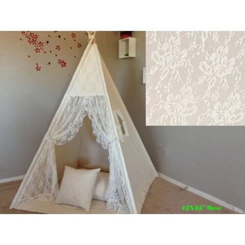 Four poles lace design Childrens tent baby toy house Children play tent Cotton tents Baby dollhouse teepee house