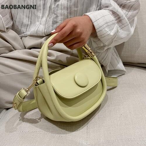 Designer Mini PU Leather Crossbody Bags for Women Simple Fashion Shoulder Tote Lady Handbags and Purses