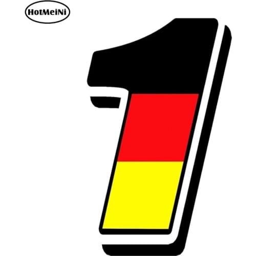 HotMeiNi Car Styling RACING NUMBERS VINYL GERMANY FLAG STICKERS MOTOCROSS MOTO GP AUTO CAR BIKE Waterproof Accessories 13x10cm