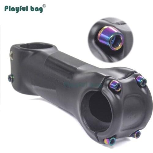 Playful bag Full Carbon Fiber Mountain Bike Stem Handlebar Stem 31.8mm 6 Degree Colorful Screw Road Bicycle Accessory IA02