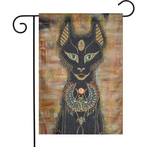 Retro/Egyptian Cat Paintings/Art /Yard Decorated Garden Flag Garden Flag Double Sided printing Home Outdoor Vintage decoration