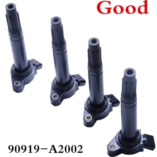 CAPQX 4PCS IGNITION COIL 90919-A2002 90919-A2004 For ES330 RX350 GS450H 3.5 Avalon Camry Sienna Venza 2006 2007 2008 2009