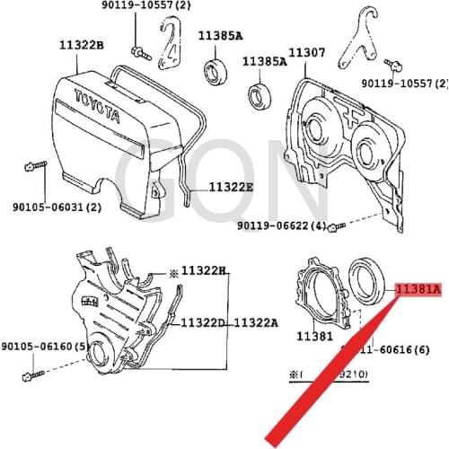 Engine rear oil seal 1991-Toy ota SOA RER CRO WNA RIS TOA RIS TOC ELS IOR crankshaft oil seal front and rear oil seals