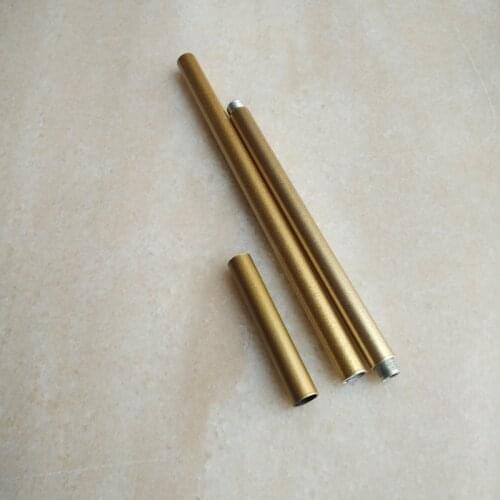 4pcs/lot painted gold 11.5mm metal hollow tube with m10 inner thread for Lighting accessories Both ends has the inner thread