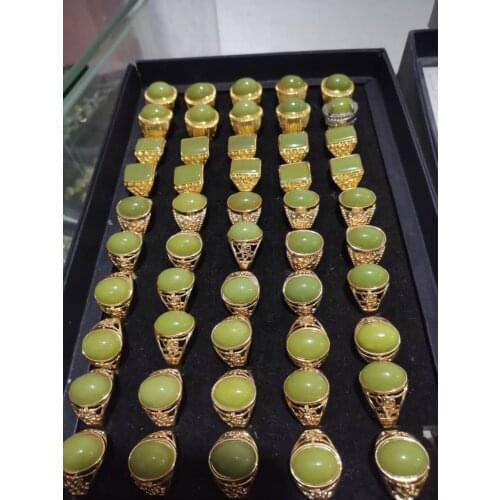 Natural A green jade ring with 925 rings glowing ring jadeite jade rings jade jewelry diamond rings for women rings