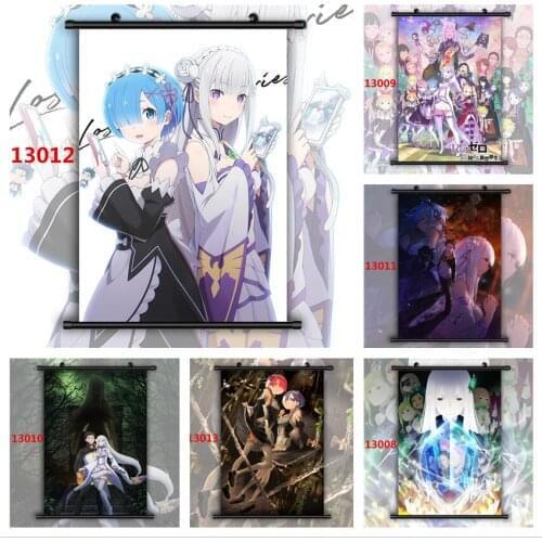 Life In Another World From Scratch Rem and Ram Anime Posters Canvas Painting Wall Decor Wall Art Picture for Living Home Decor