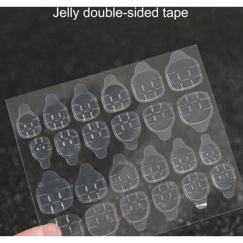 DIY Nail Tip Transparent Double Sided Self Adhesive Sticker Jelly Waterproof False Art Extension Glue Tool Drop Ship