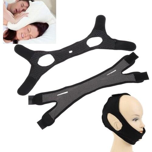 Anti Snoring Sleeping Chin Strap Best Stop Snoring Device Adjustable Snore Reduction Belt Sleep Aids Chin Strips Belt For Unisex