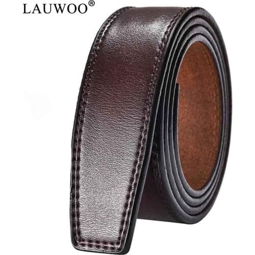 High Quality Cowhide Leather Belt Mens Automatic Buckle Belt Without Buckle Fashion Genuine Leather Belt for Men No Buckle3.5cm