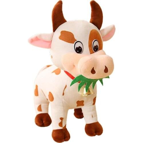 Cute Mascot Cow Plush Doll For Childrens Holiday Personalized Gift Accompanying Sleep PP Cotton Pillow Plush Stuffed Toy